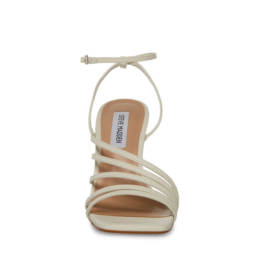 Sandalias Tacones Steve Madden Kamila Cuero Mujer Blancas | ES LR4S83